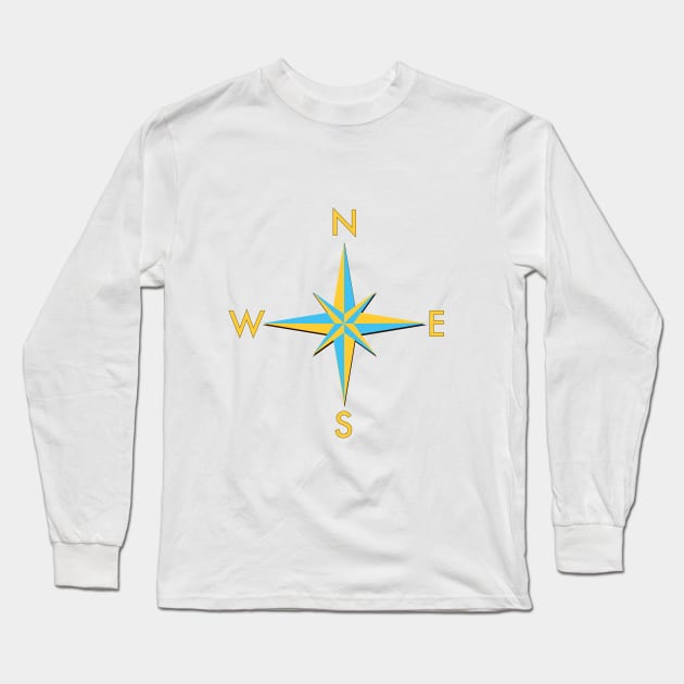 Navigation Compass Long Sleeve T-Shirt by nickemporium1